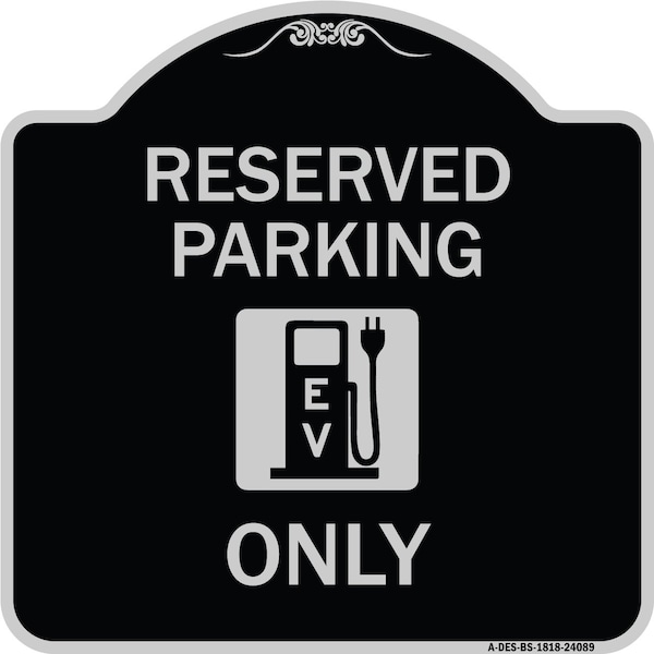 Signmission Ev W/ Electric Vehicle Charging Station Graphic Heavy-Gauge Aluminum Sign, 18" x 18", BS-1818-24089 A-DES-BS-1818-24089 - main